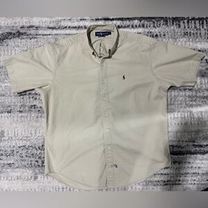 Ralph Lauren Men's Light Tan Button Down Shirt